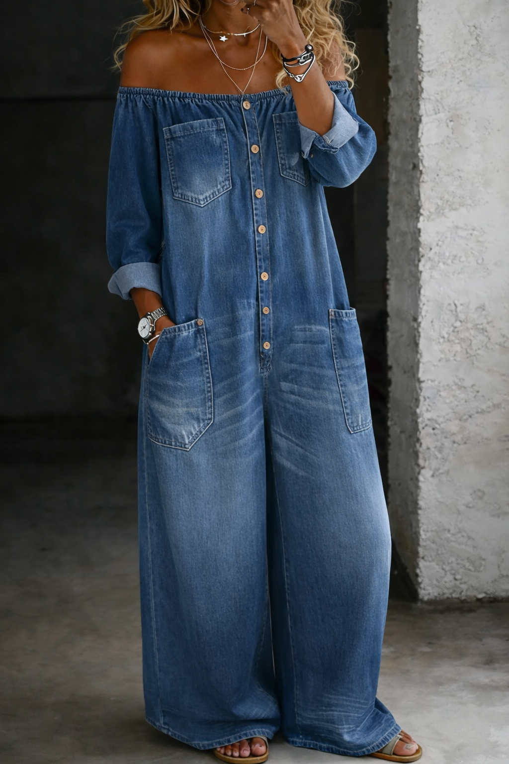 Off Shoulder Jumpsuit for Women