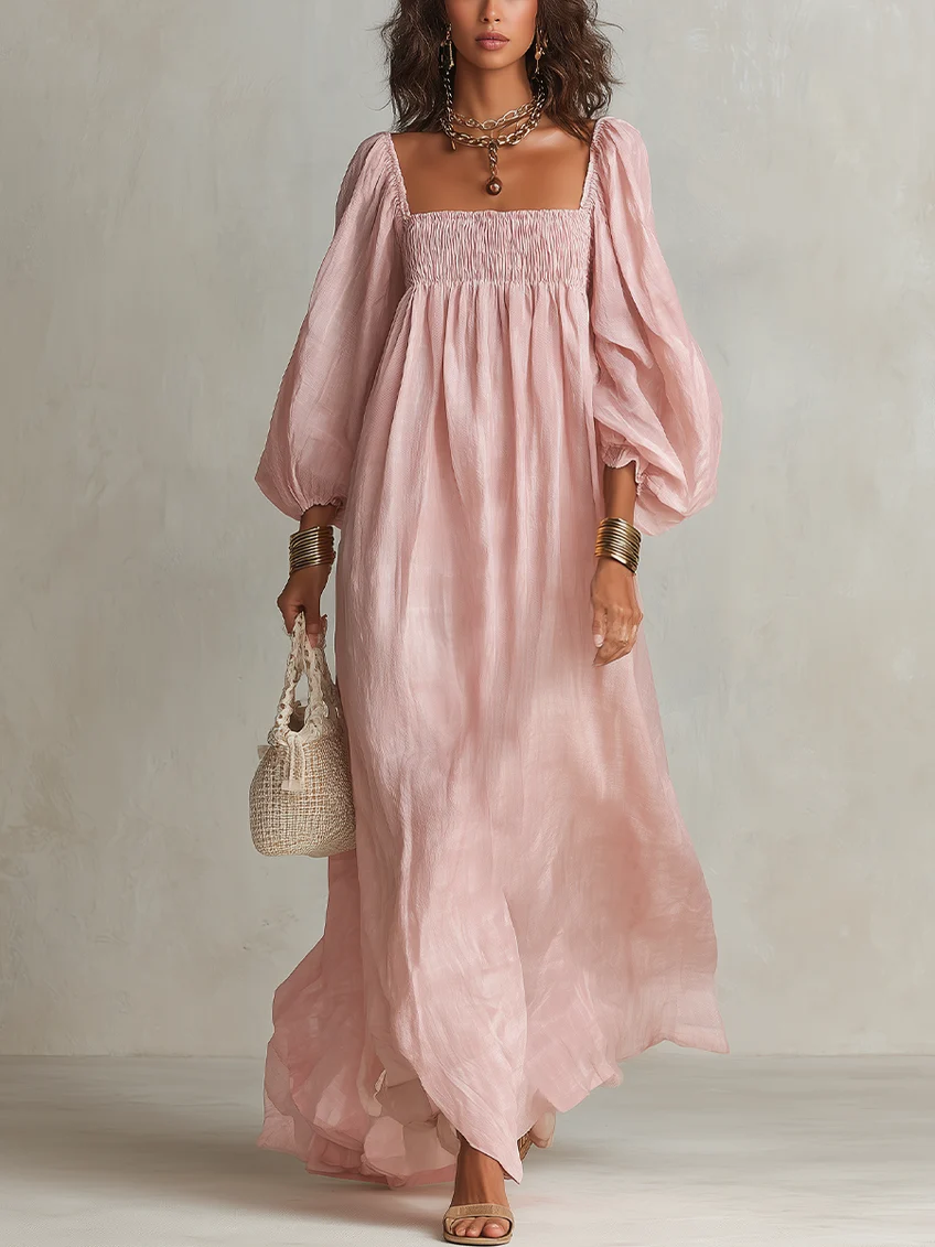 pink linen maxi dress Elegant for Women with Square Neck Balloon Sleev – The Harrington Sisters Shane Justin never been The pleat accents on Blue and White Floral Beaded Corset Prom Dress with Plunging Illusion Neckline with Slit Sherri Hill Style 56319 Size:custom sized