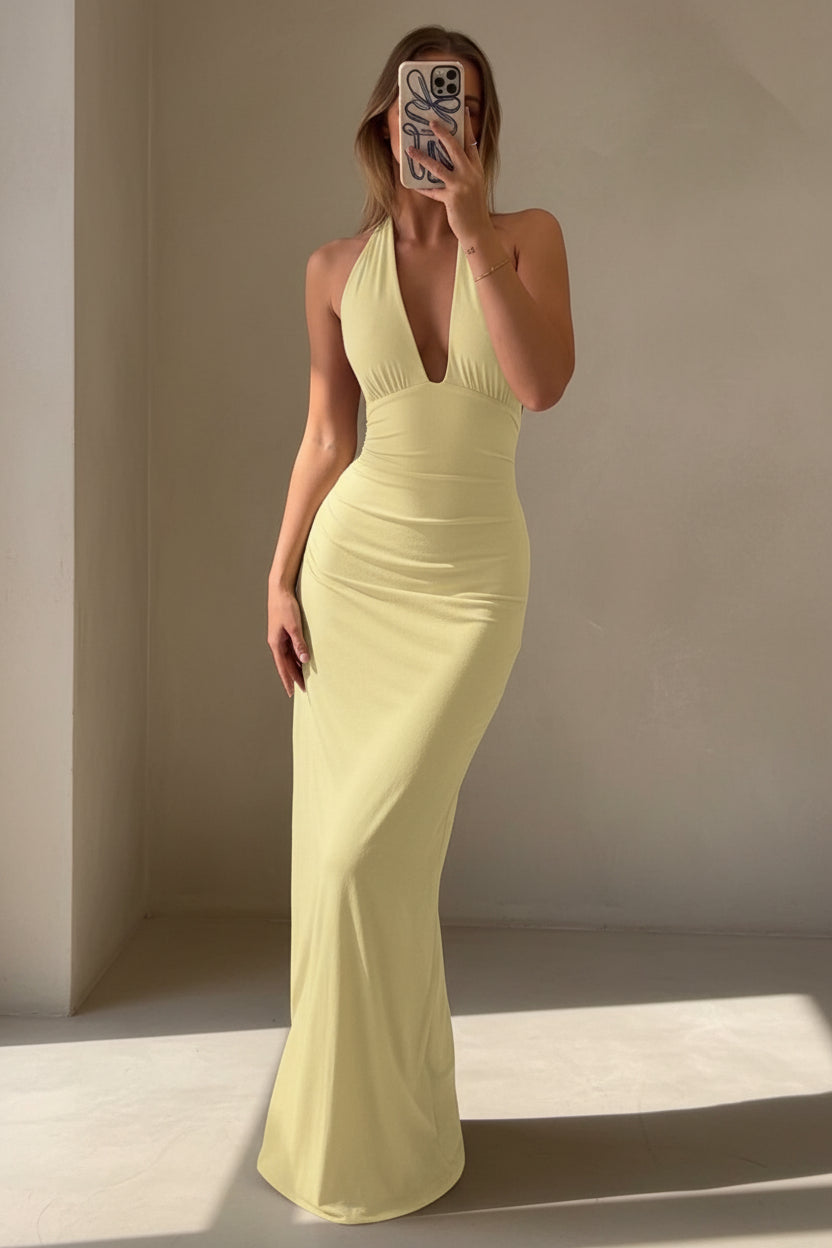 halter neck gala dress Refined Backless – The Harrington Sisters event: Workwear