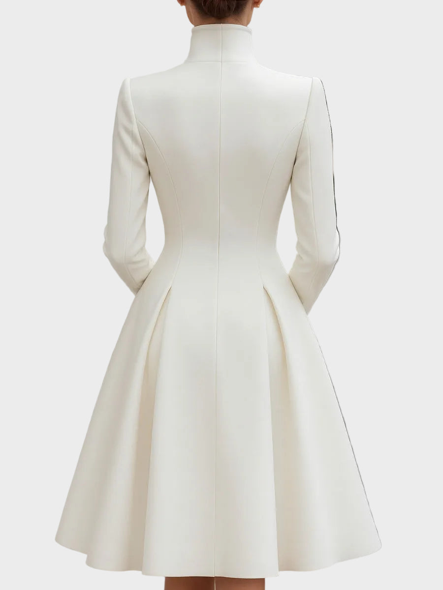 Vinira | Robe-Manteau Évasée Doublée Croisée Élégante