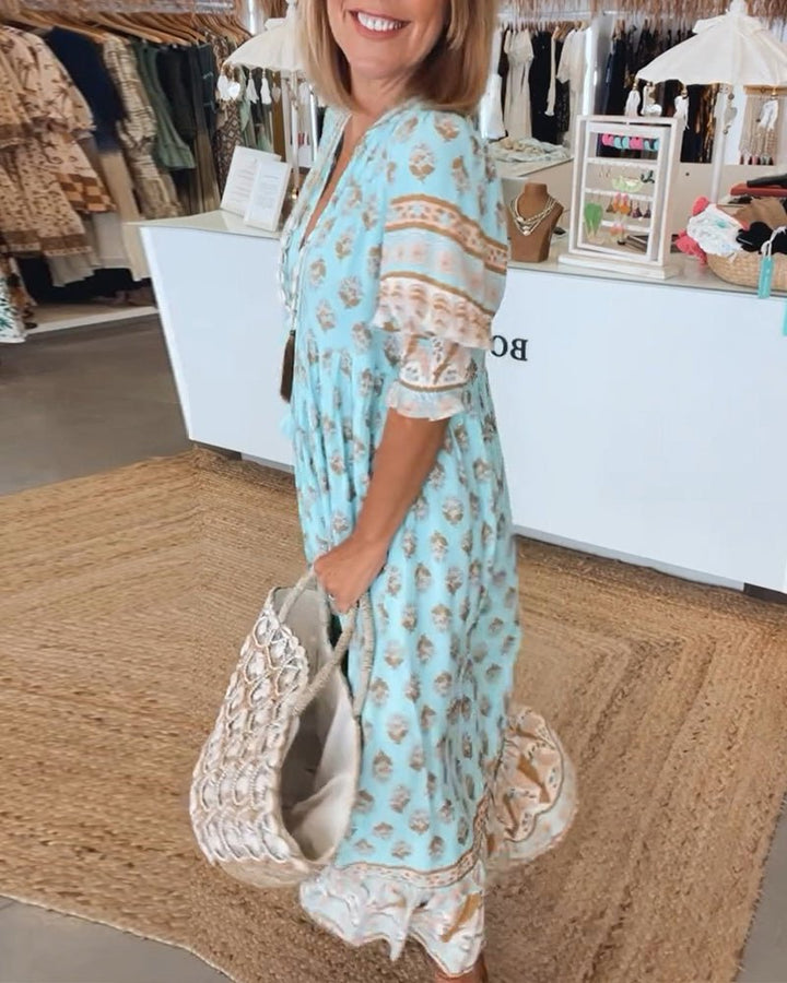 Mana | Abito floreale chic con scollo a V