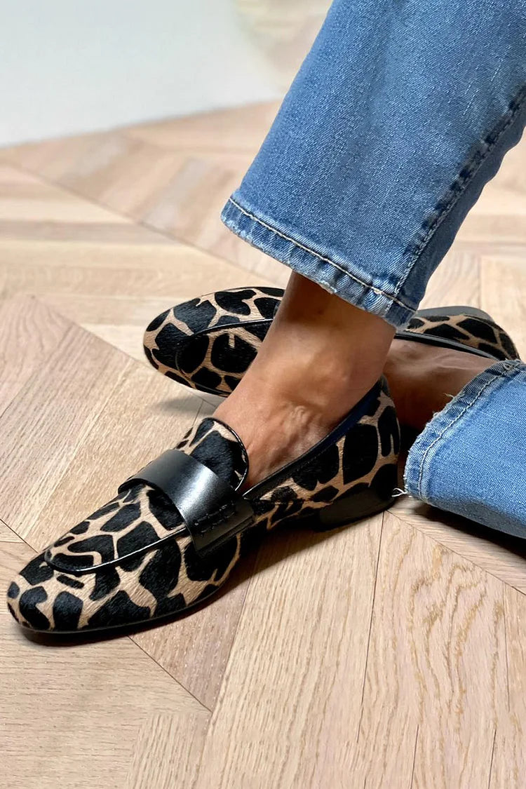 Daphne | Mocassino con Stampa Animalier e Dettaglio Elegante