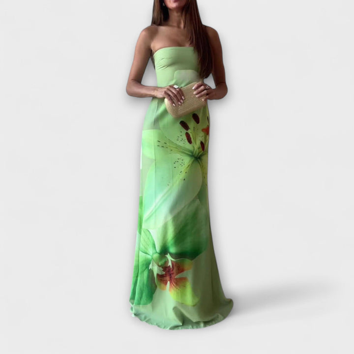 Zephyra - Abito Lungo Elegante con Spalle Scoperte