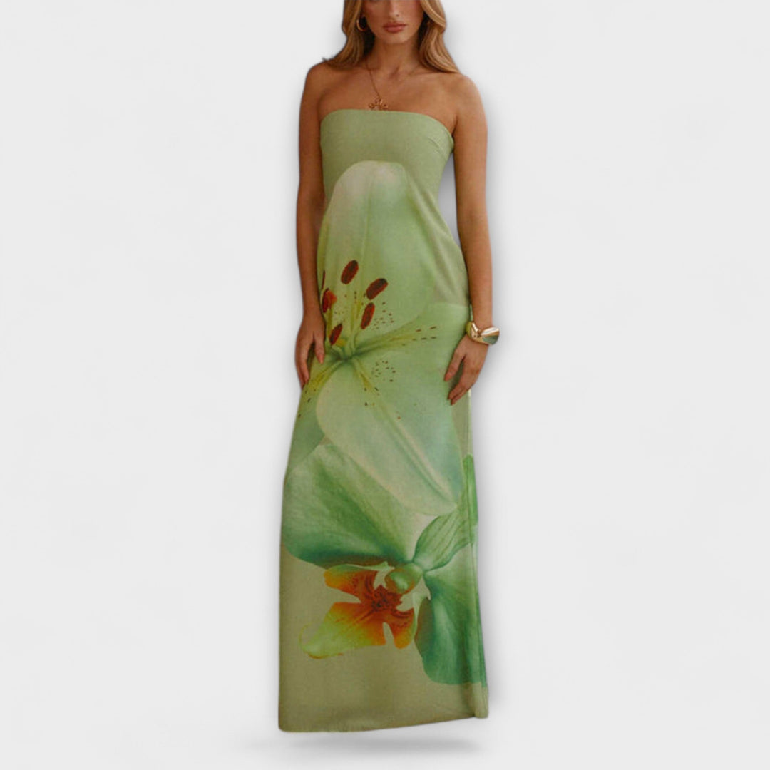 Zephyra - Abito Lungo Elegante con Spalle Scoperte