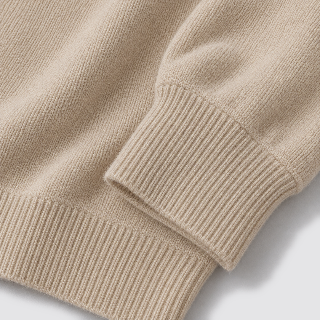 Women's Mock Neck Sweater with Drop Shoulders