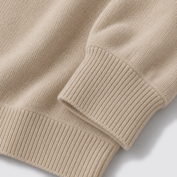 Women's Mock Neck Sweater with Drop Shoulders