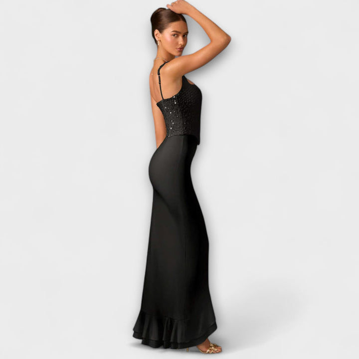 Bella - Robe en satin avec corset