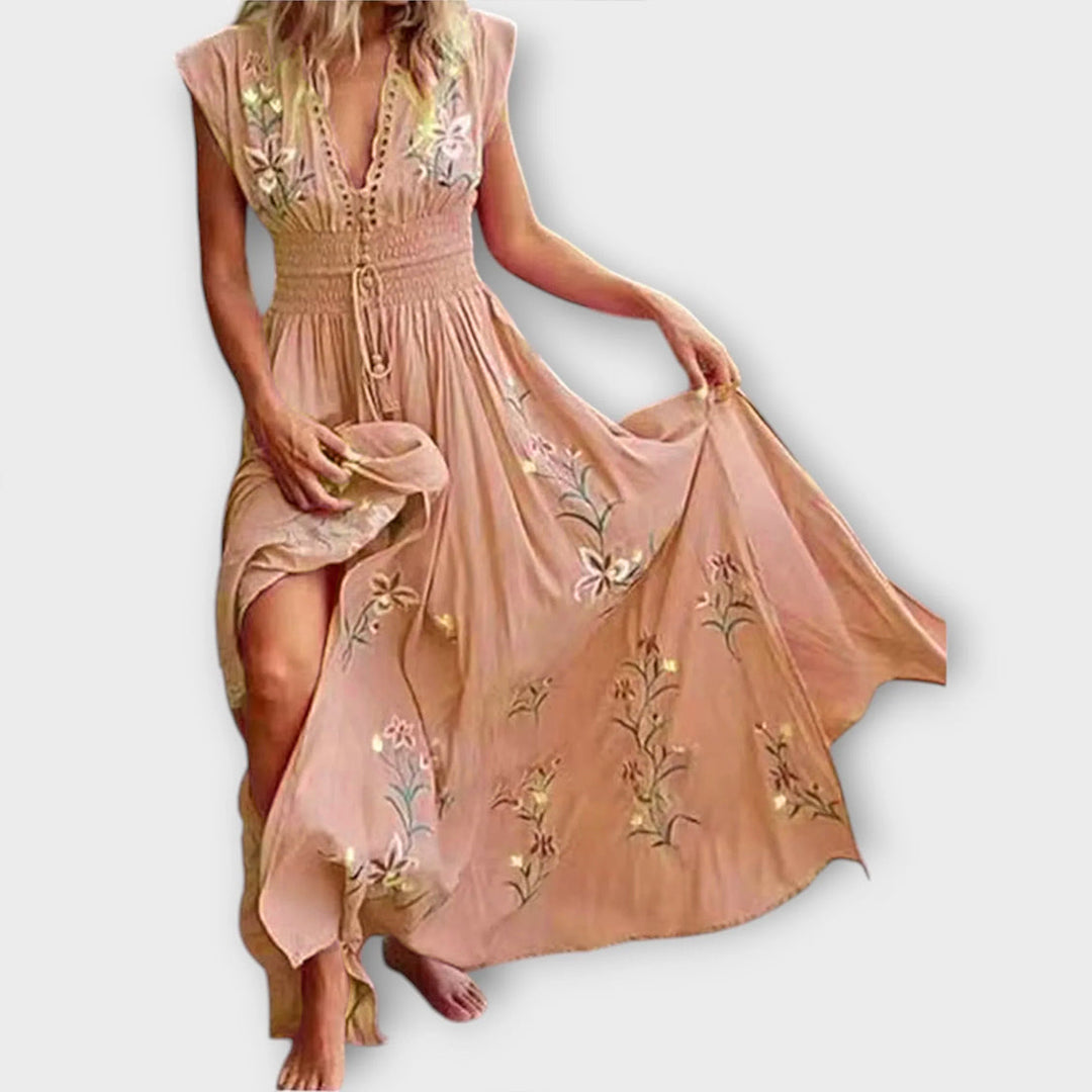 Felizia – Abito Boho con Ricami Incantevoli