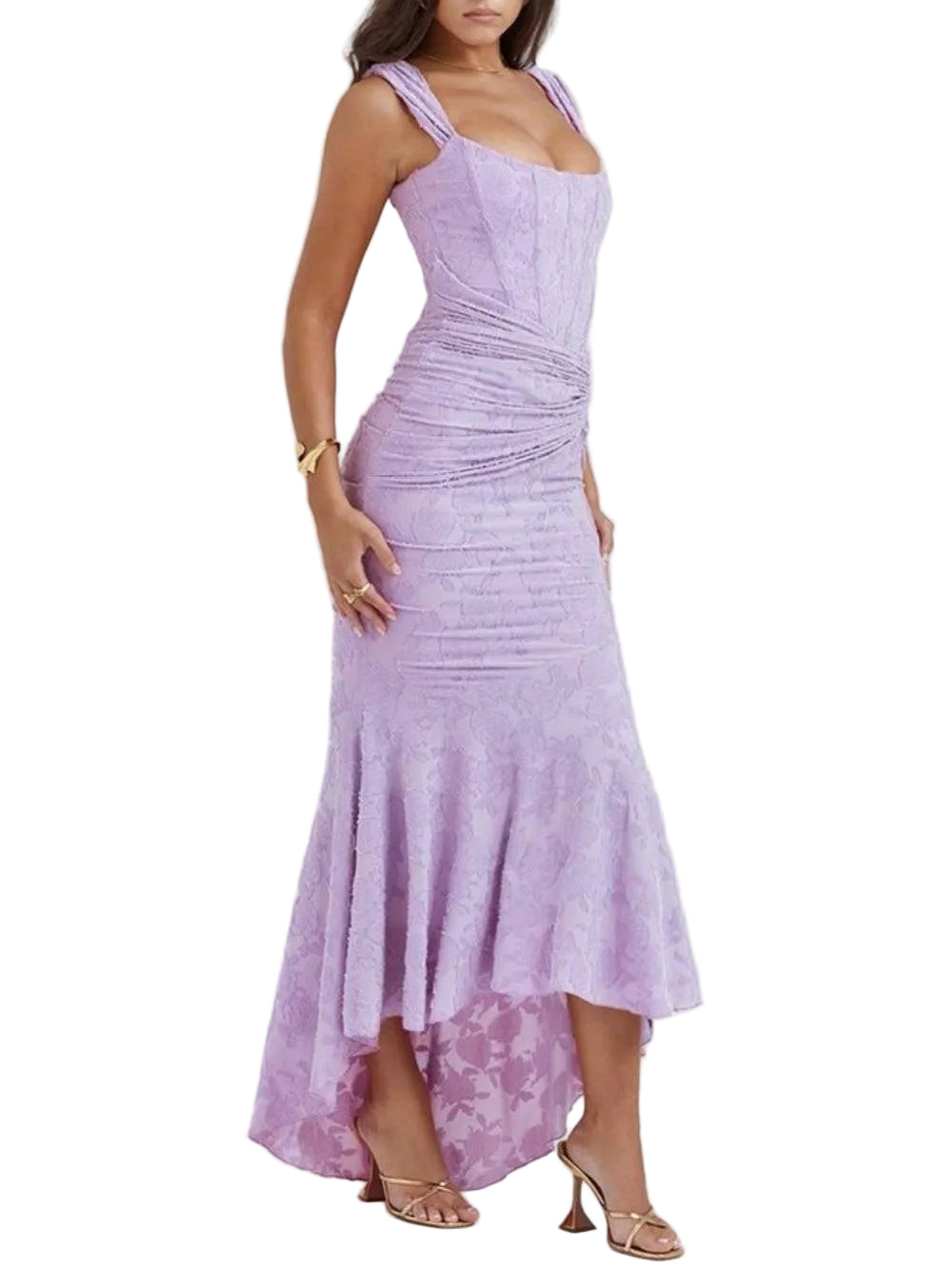 Bella | Abito lungo floreale Bluebell