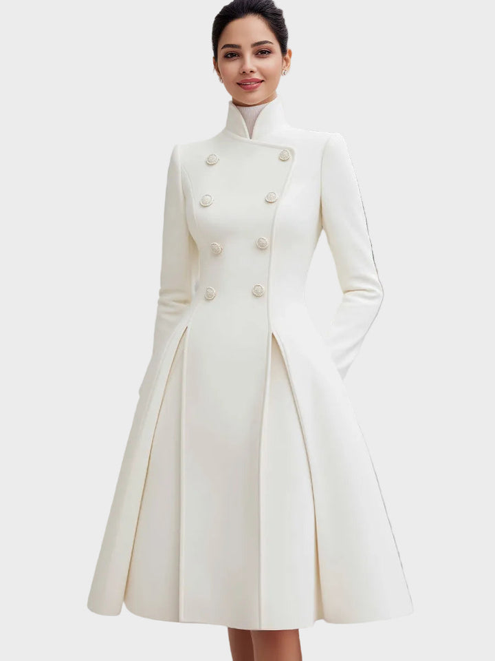 Vinira | Robe-Manteau Évasée Doublée Croisée Élégante
