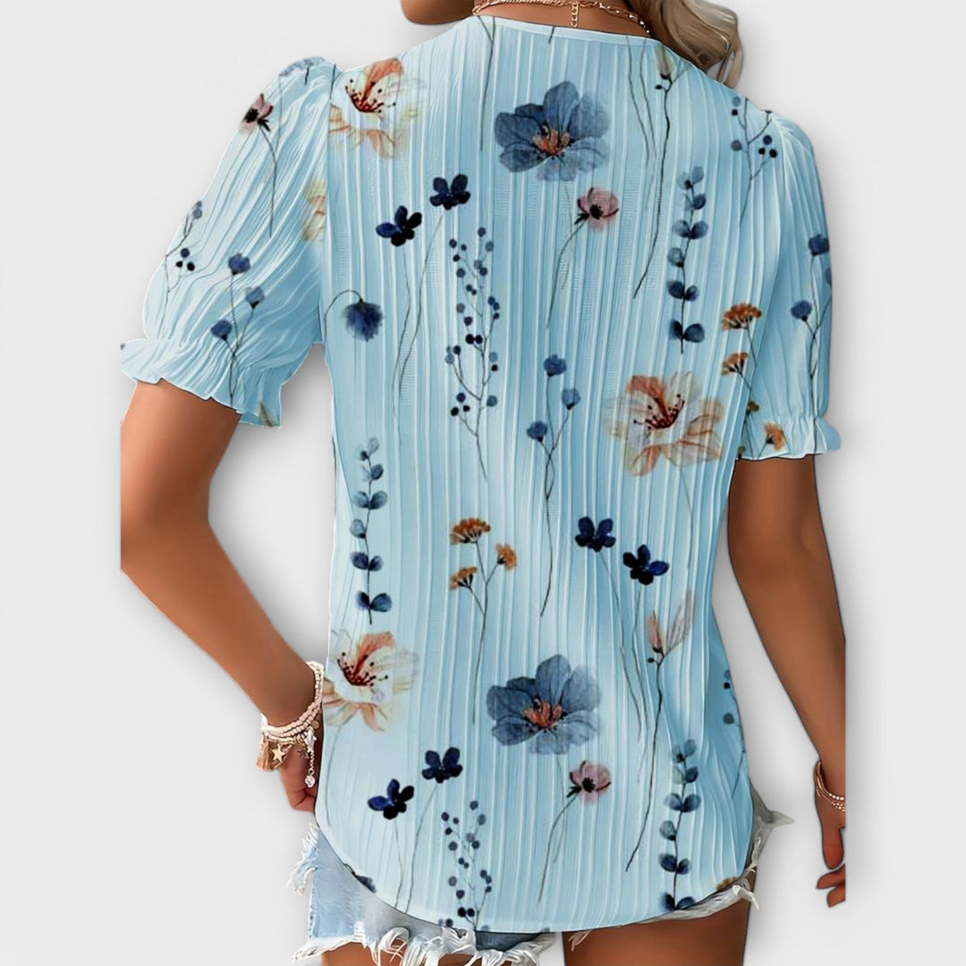 Emily - Fashion blouse with V-neckline
