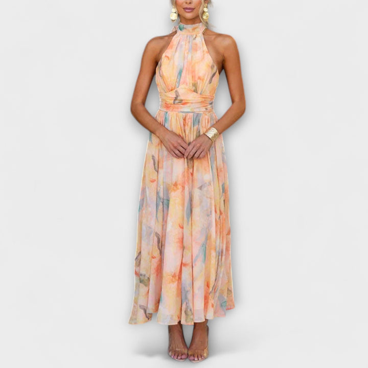 Robe longue aquarelle