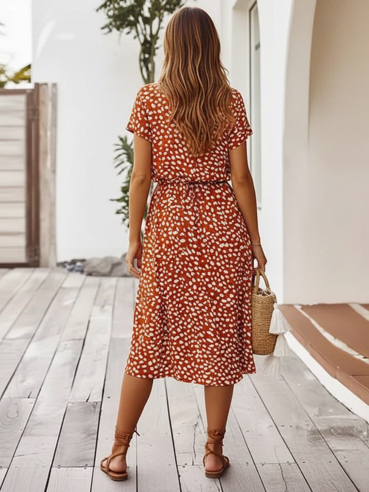 Abito Midi Boho Arancione