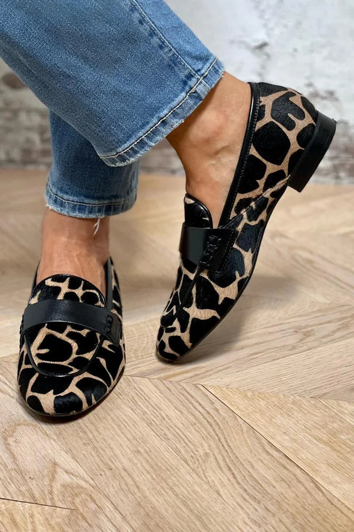 Daphne | Mocassino con Stampa Animalier e Dettaglio Elegante