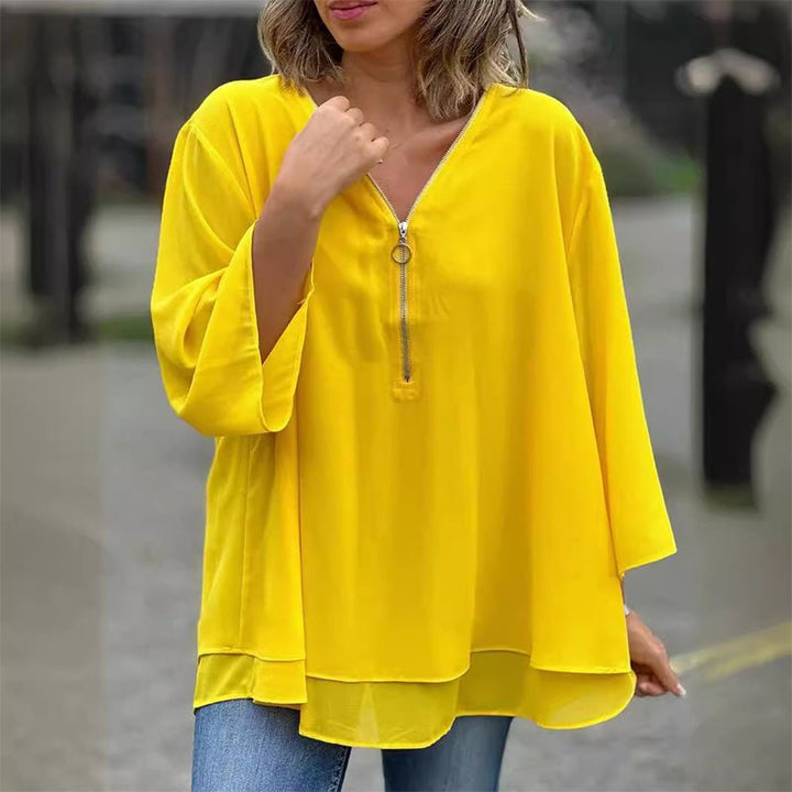 Lorelai | Blouse zippée en mousseline
