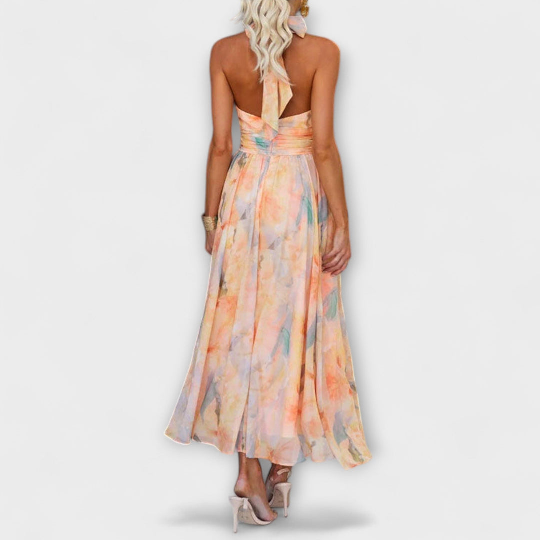 Robe longue aquarelle