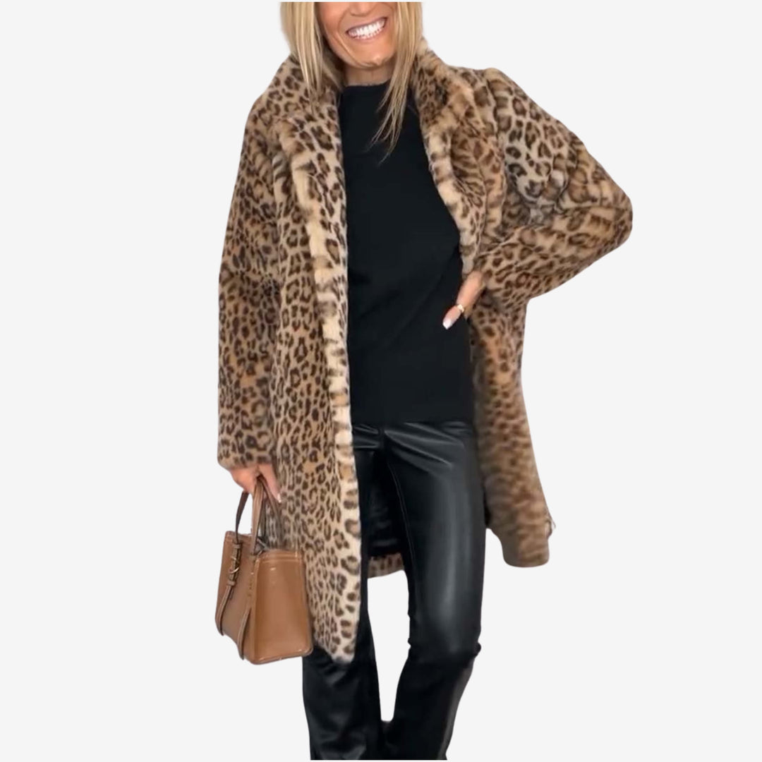 Hallie | Cappotto stampa leopardata