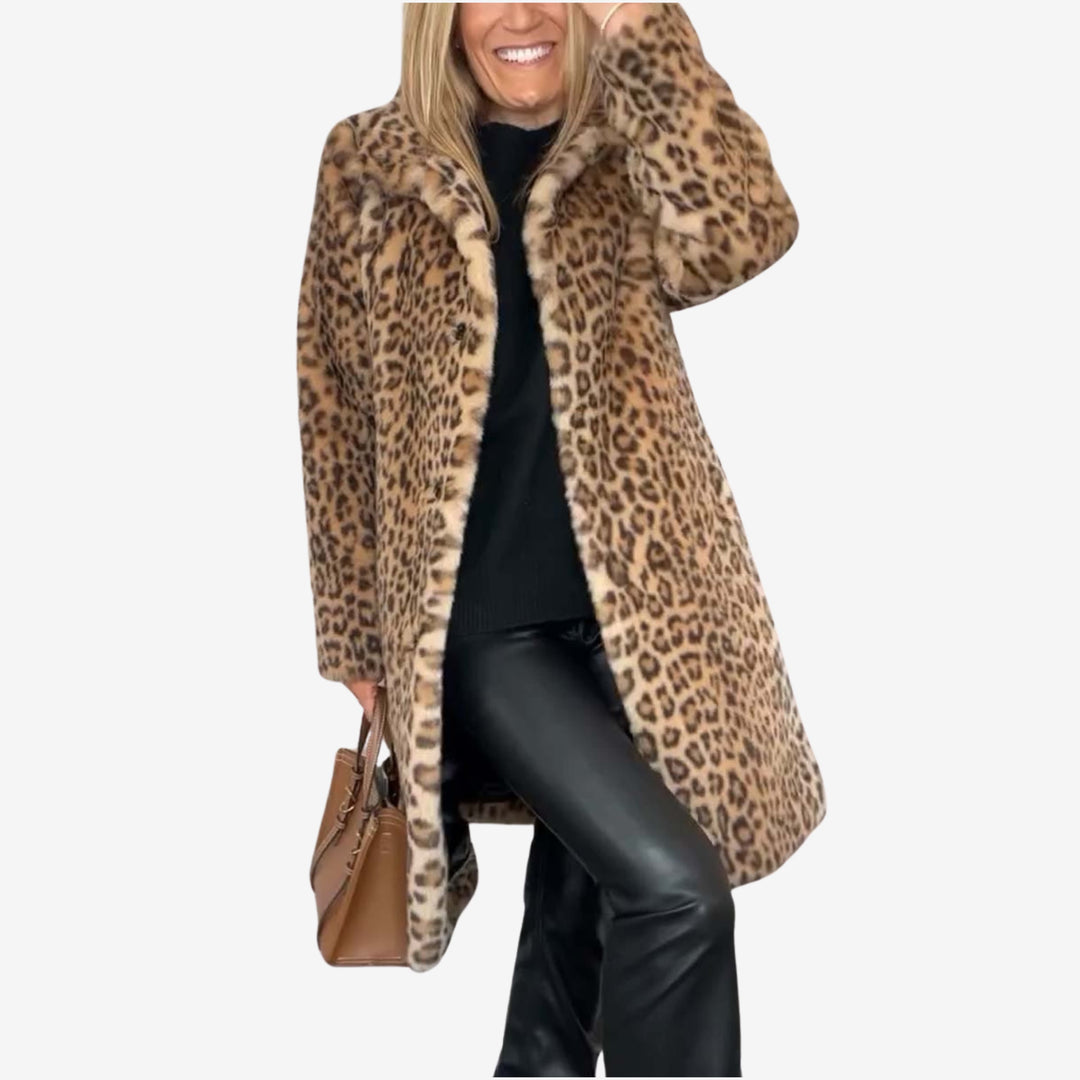 Hallie | Cappotto stampa leopardata