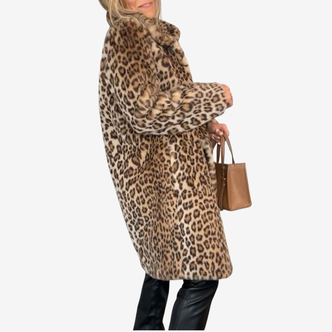 Hallie | Cappotto stampa leopardata