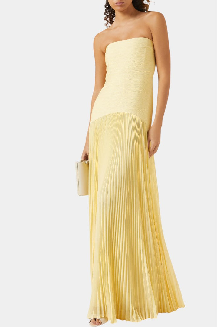 Abito lungo Deia in rete con maniche a campana