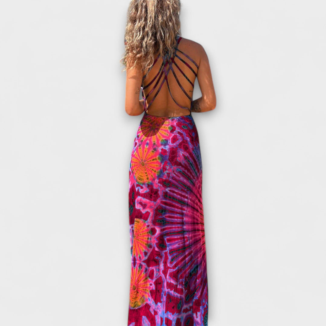 Ronja - Abito lungo La Bamba con stampa tie-dye