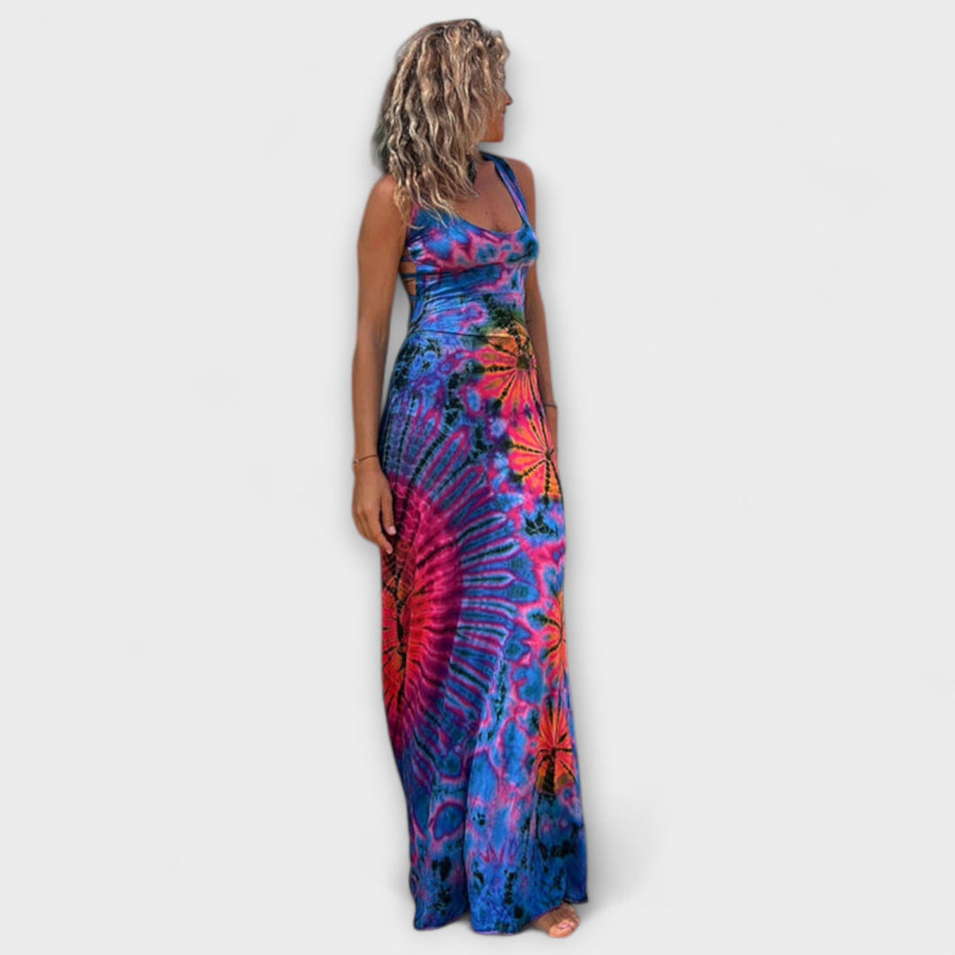 Ronja - Abito lungo La Bamba con stampa tie-dye