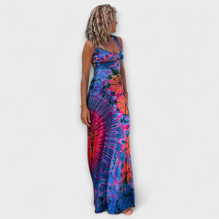 Ronja - Abito lungo La Bamba con stampa tie-dye