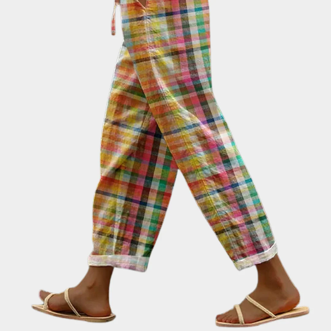 Michelle | Pantalon à carreaux confortable