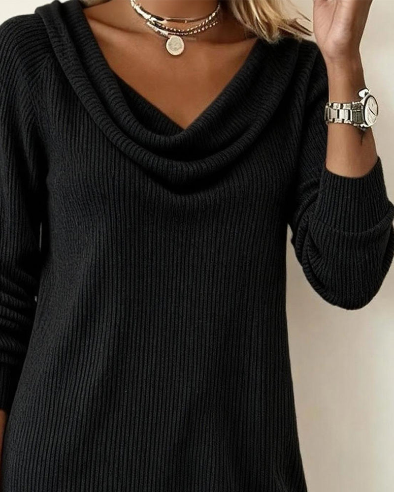 Celine | Abito Casual a Maniche Lunghe e Collo Alto