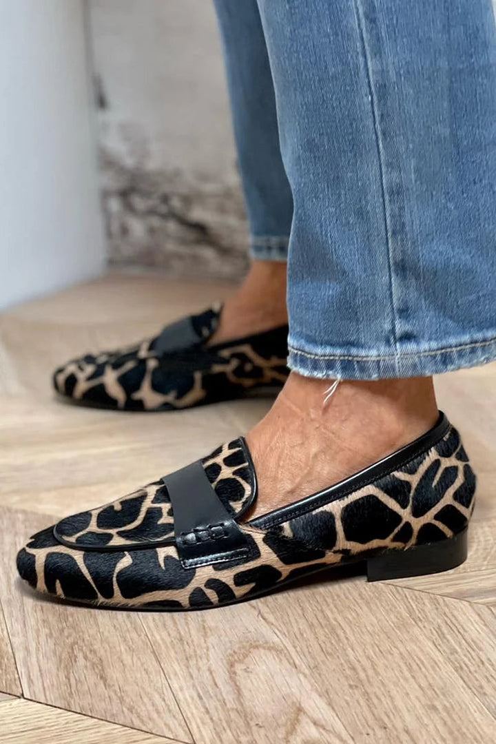 Daphne | Mocassino con Stampa Animalier e Dettaglio Elegante