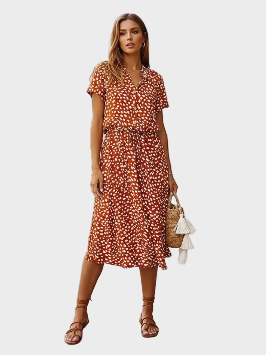 Abito Midi Boho Arancione