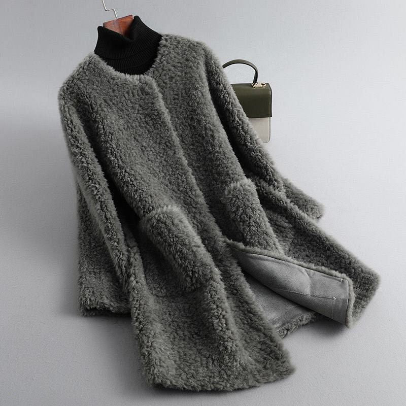 Cecille – Cappotto in montone shearling di agnello autentico