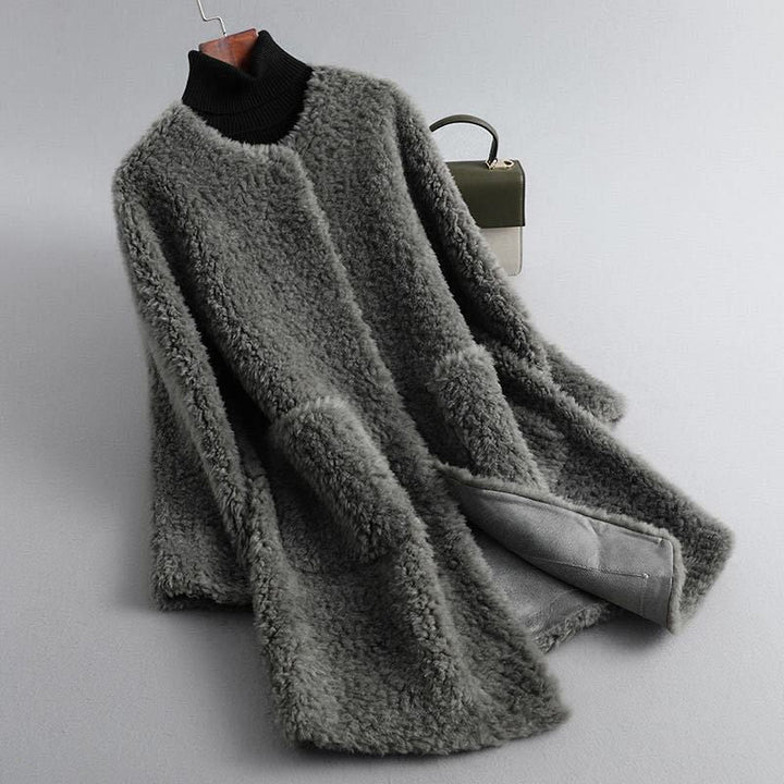 Cecille – Cappotto in montone shearling di agnello autentico
