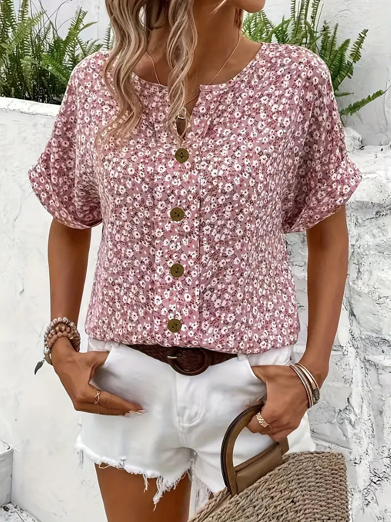 Verna™ | Blusa Elegante con Stampa Floreale