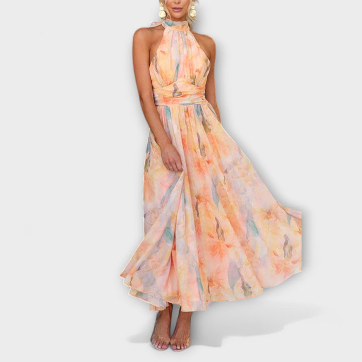 Robe longue aquarelle