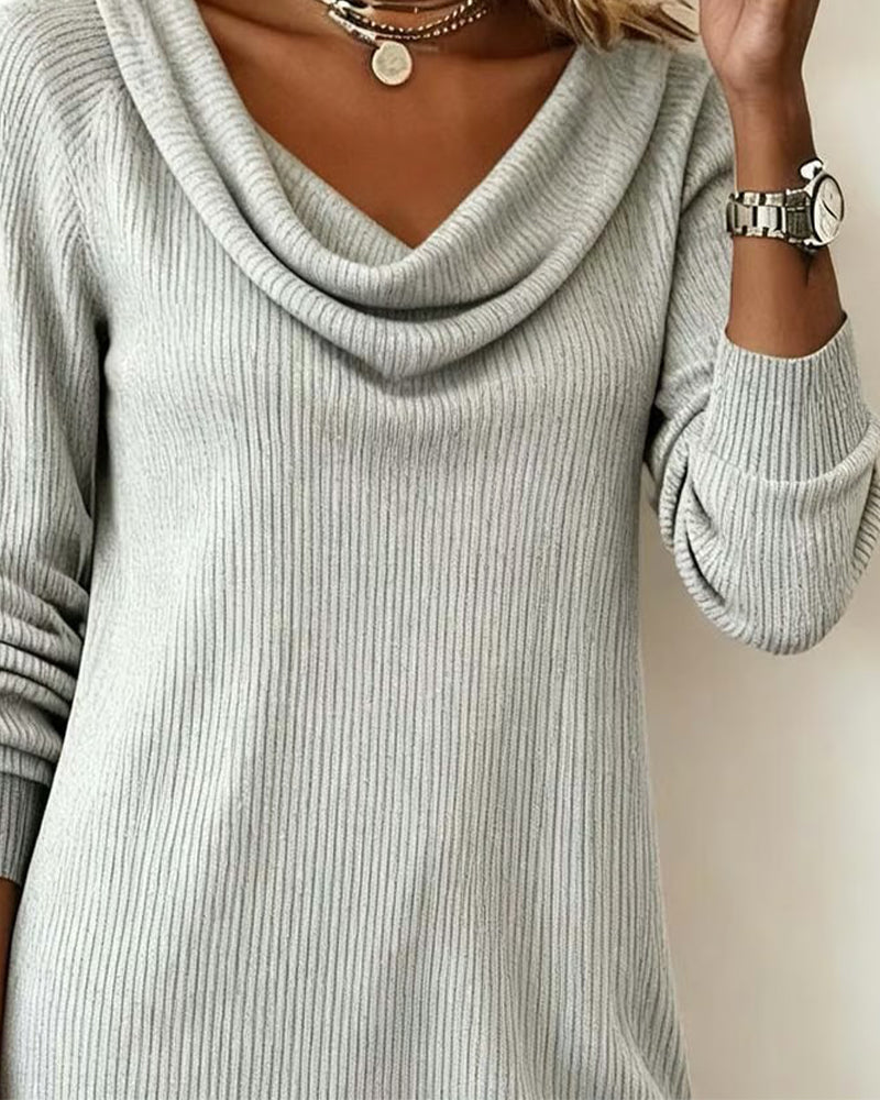 Celine | Abito Casual a Maniche Lunghe e Collo Alto