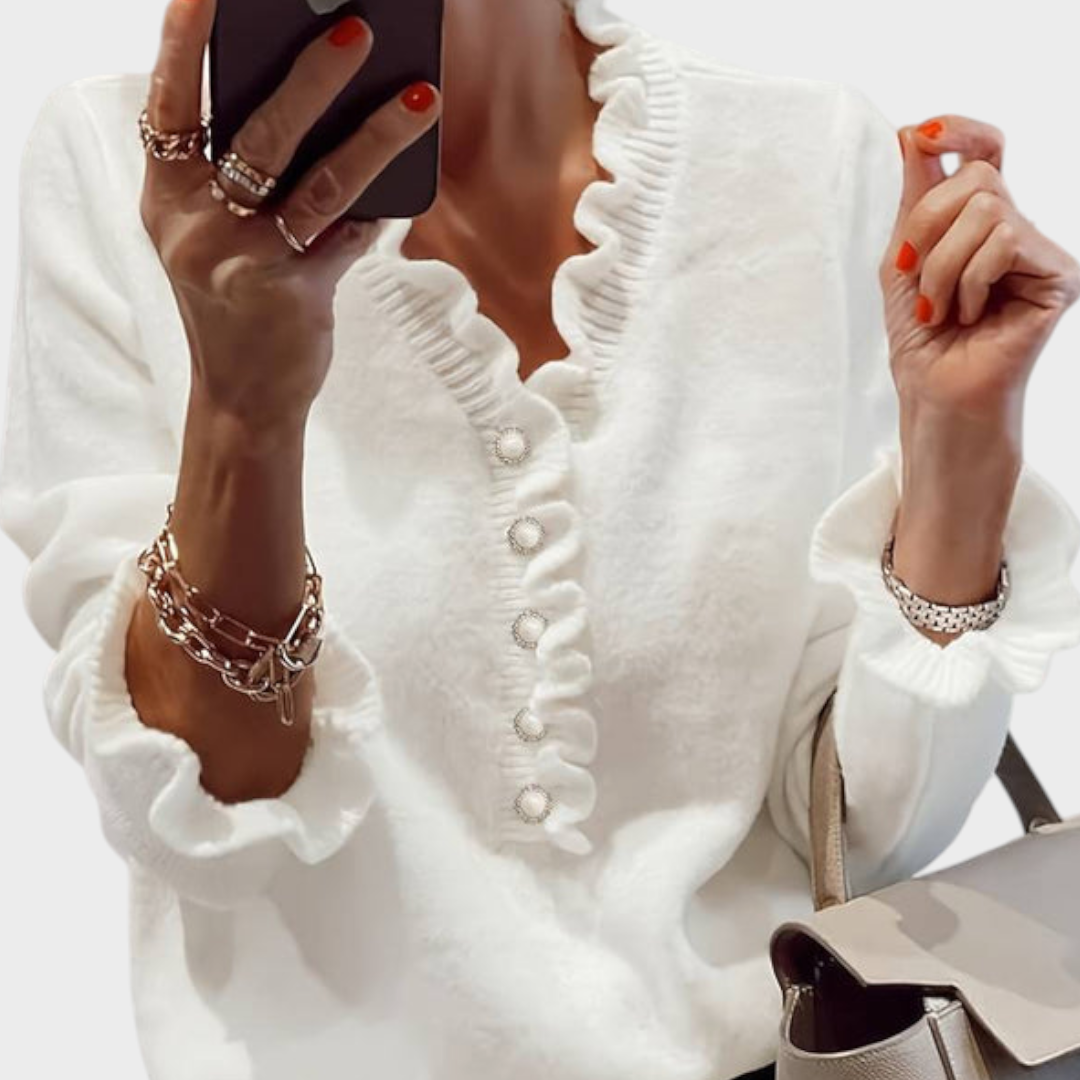 Hidielyn | Blouse nouée à volants