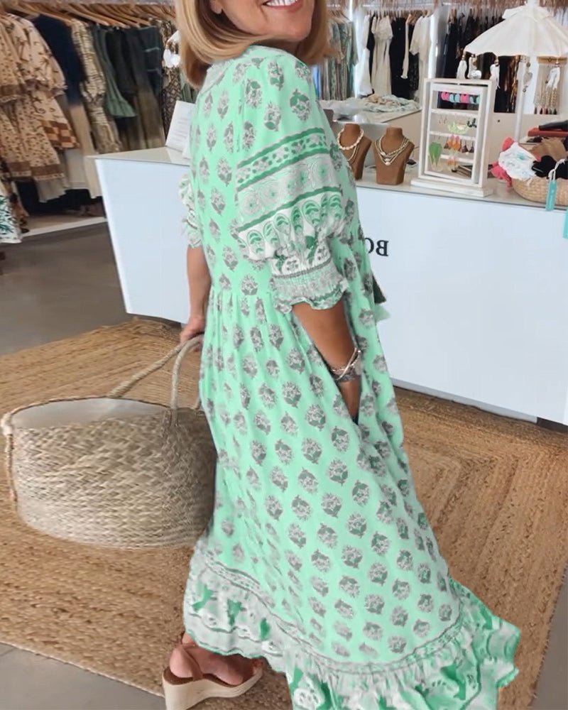 Mana | Abito floreale chic con scollo a V