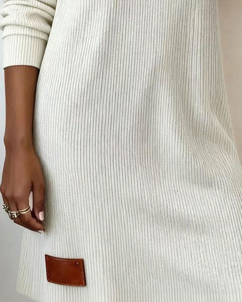 Celine | Abito Casual a Maniche Lunghe e Collo Alto
