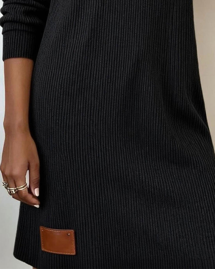 Celine | Abito Casual a Maniche Lunghe e Collo Alto