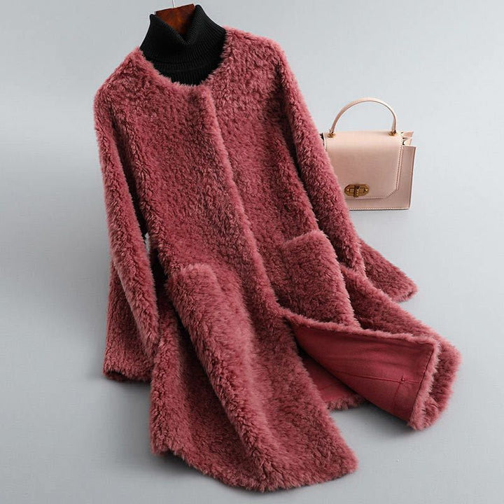 Cecille – Cappotto in montone shearling di agnello autentico
