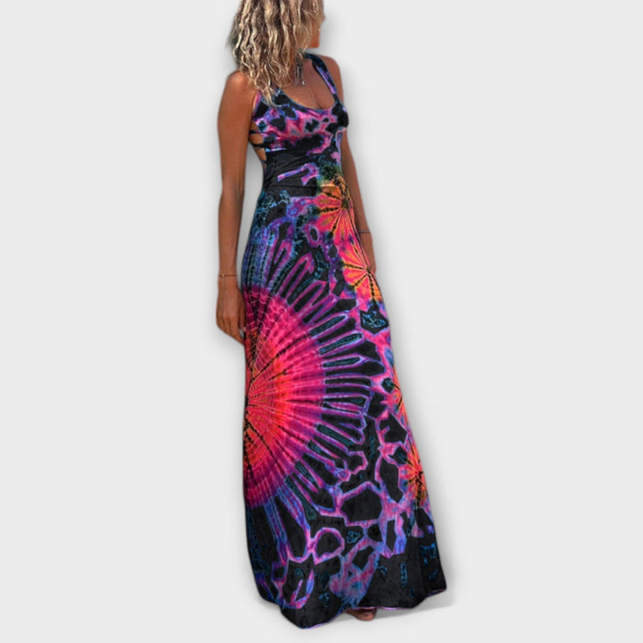 Ronja - Abito lungo La Bamba con stampa tie-dye