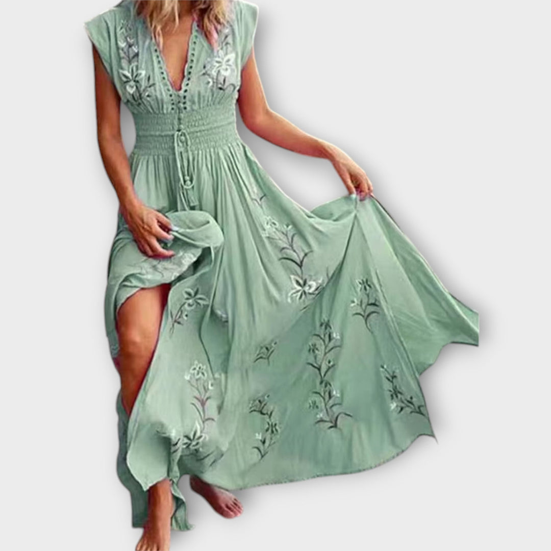 Felizia – Abito Boho con Ricami Incantevoli