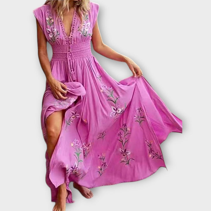Felizia – Abito Boho con Ricami Incantevoli