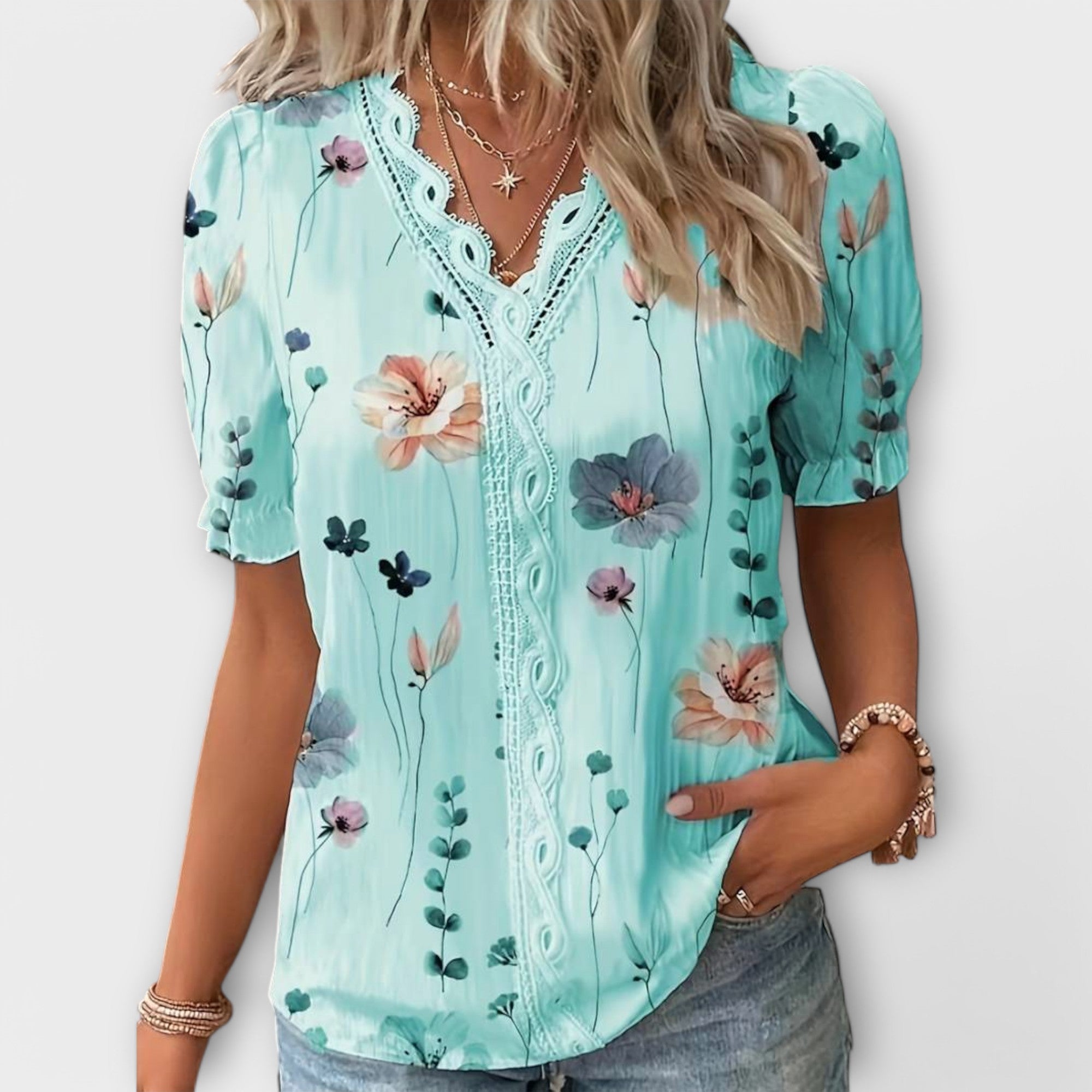 Emily - Fashion blouse with V-neckline – The Harrington Sisters