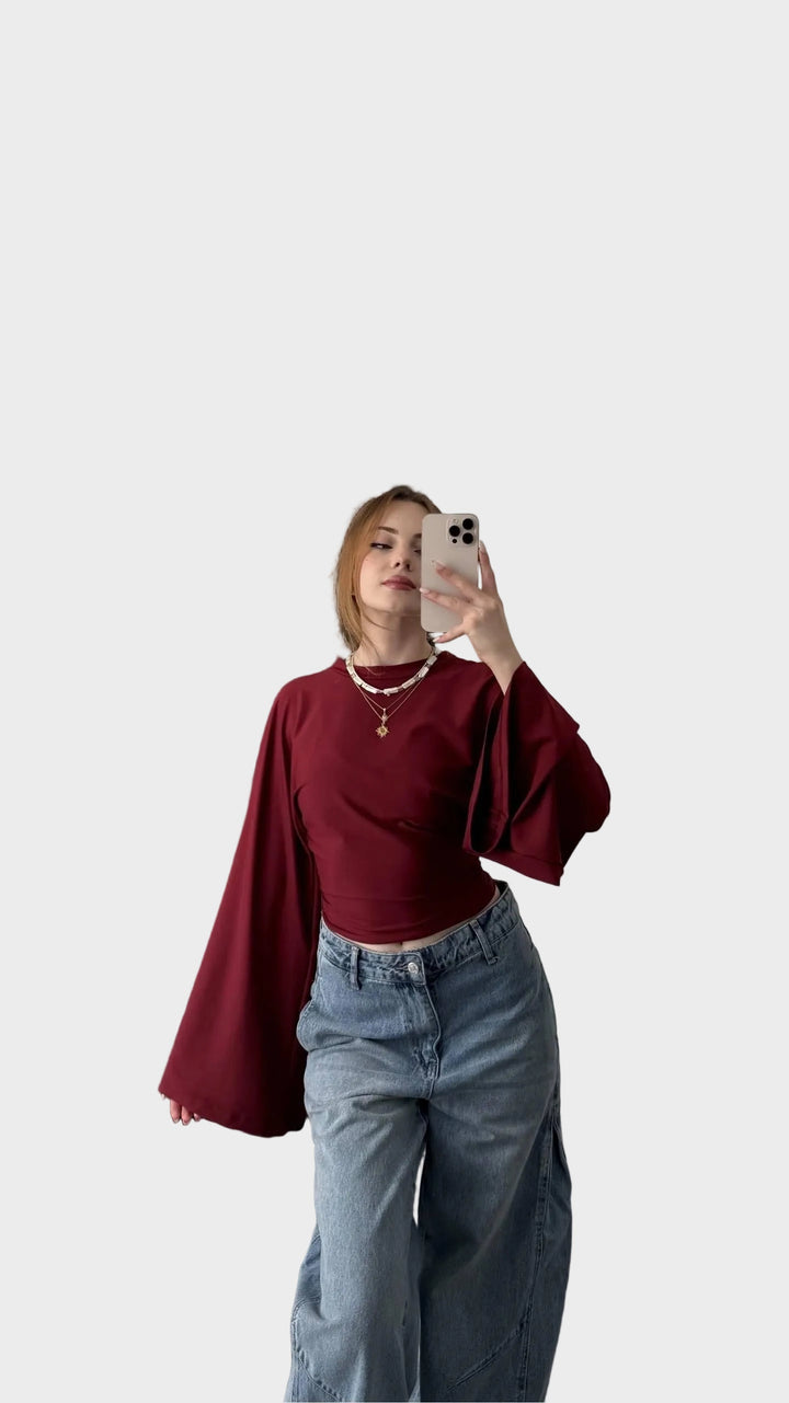 Rivia | Top Scollato bordeaux