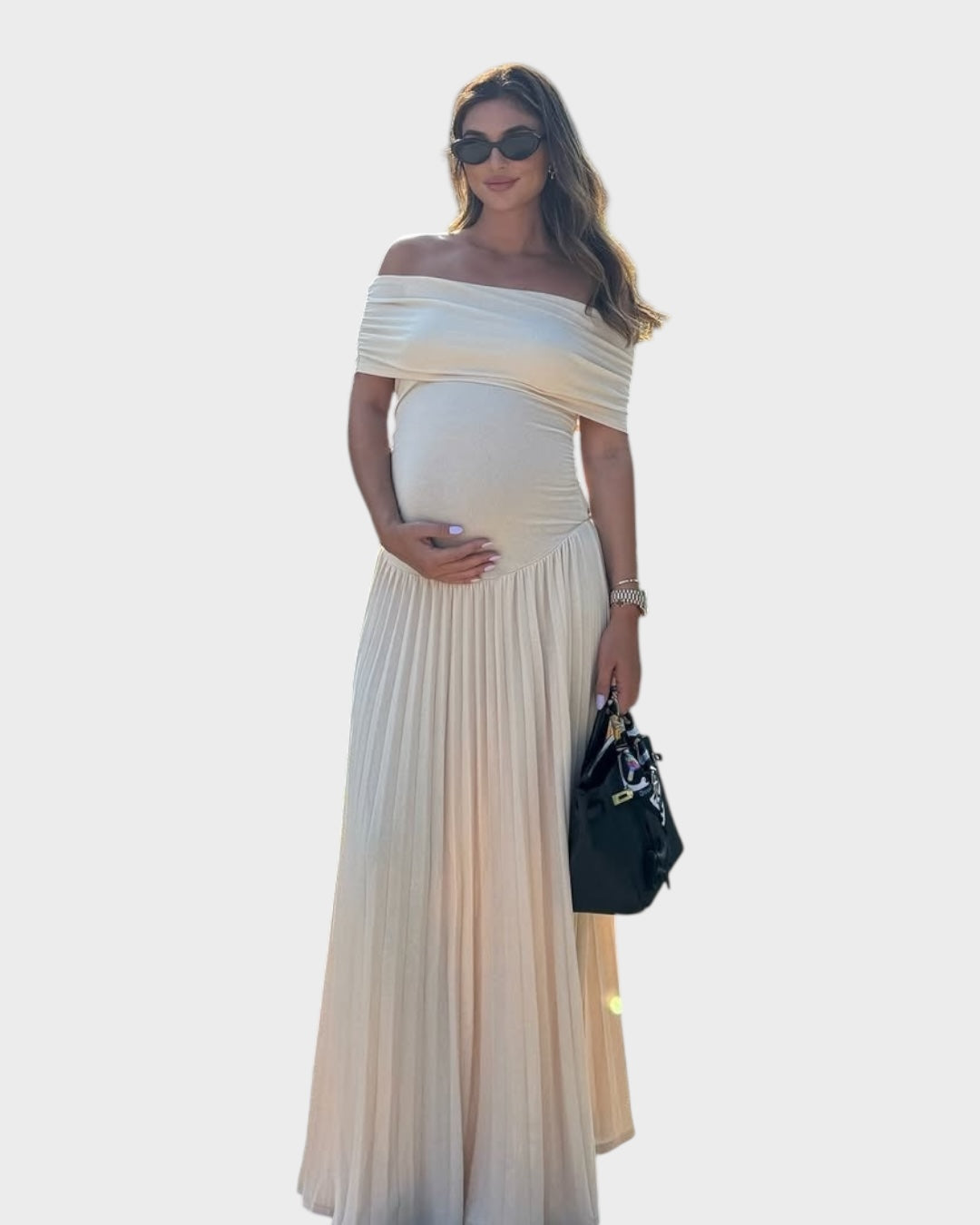 Amara - Maxi Abito Premaman con Pieghe