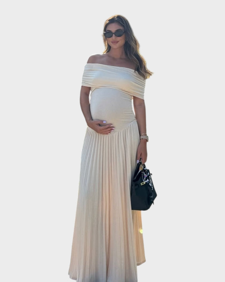 Amara - Maxi Abito Premaman con Pieghe