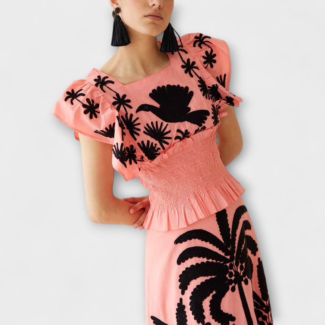 Amy - Vestito Chic con Palma