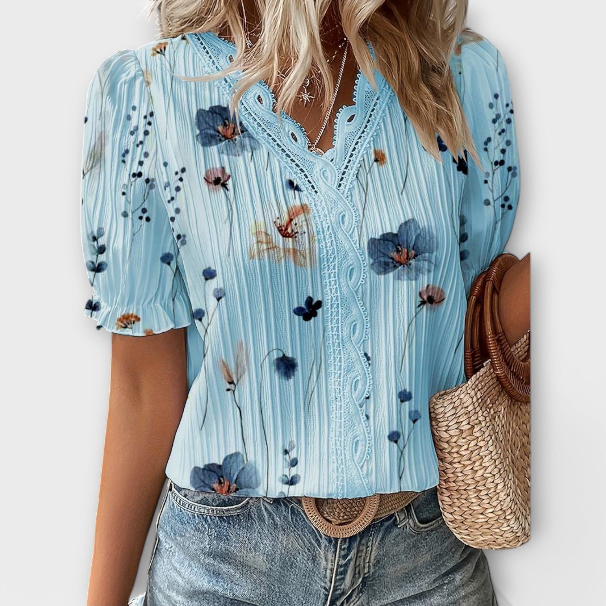 Emily - Fashion blouse with V-neckline – The Harrington Sisters